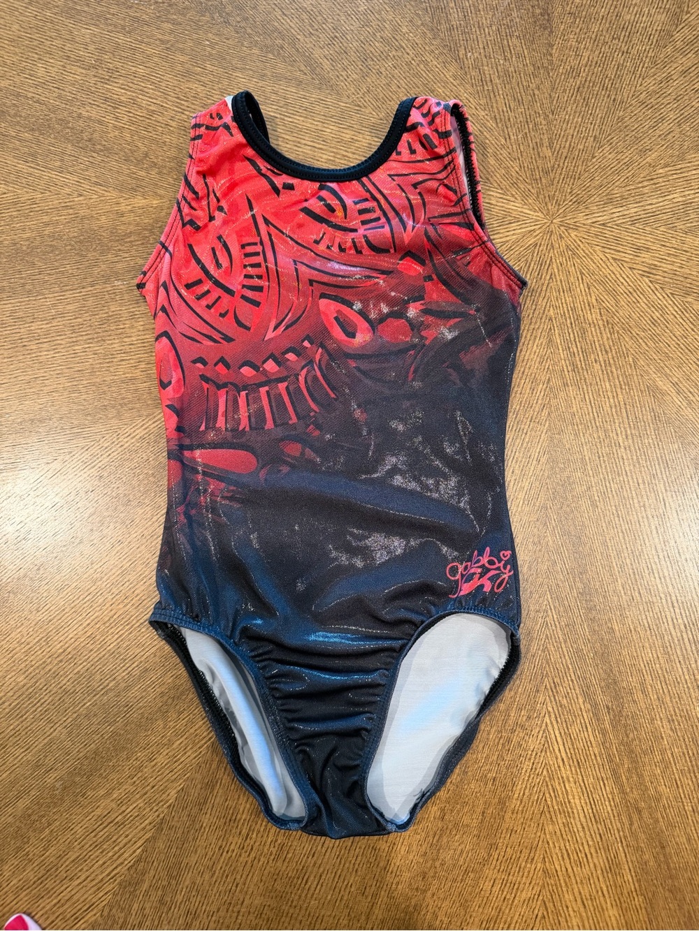 Gk Elite Red & Black Leotard -CS